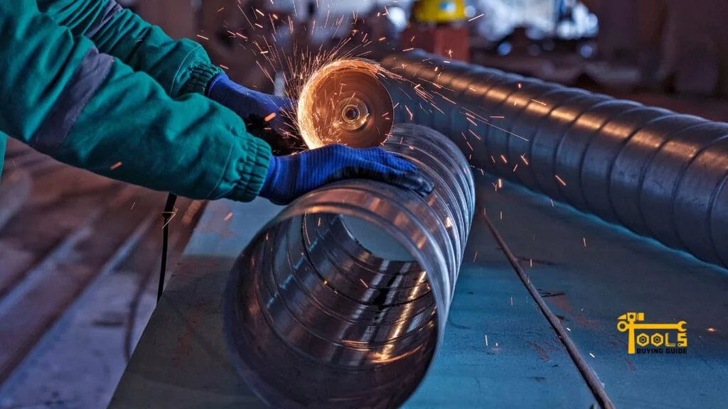 cut cast iron pipe with an angle grinder
